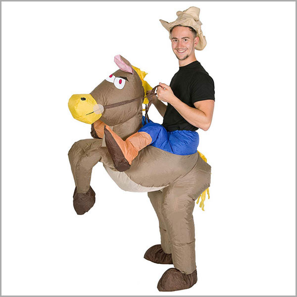 Inflatable Human Ride-Em Cowboy Costume