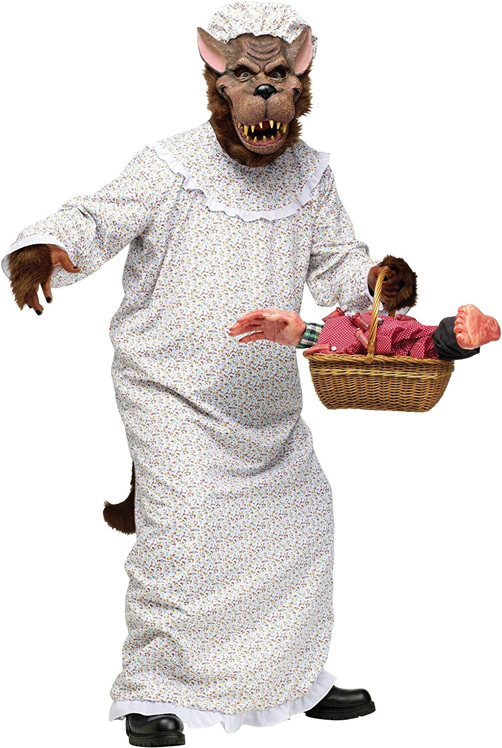 Big Bad Wolf Granny Costume for Humans