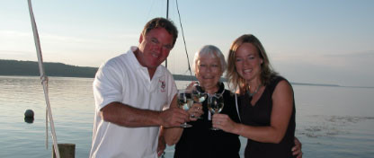 Doug and Leigh Hazlitt in the late 1990s, representing the 6th generation joining the winery
