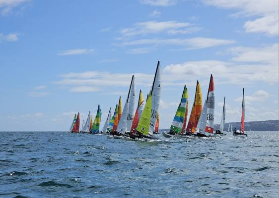 Australian Hobie Championships Series 1 racing action