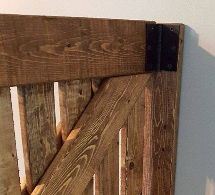 DIY barn door baby gate with pet door instructions