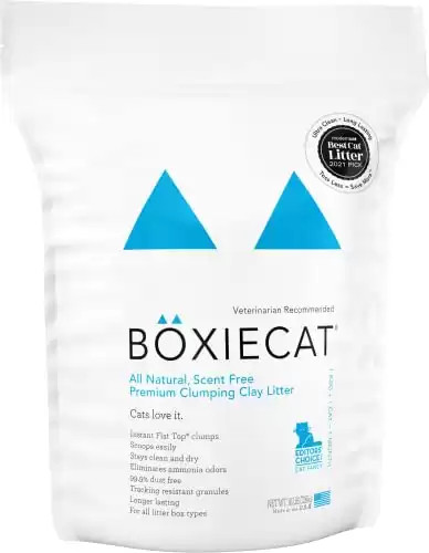 Boxiecat Premium Clumping Cat Litter - Scent Free - Clay Formula