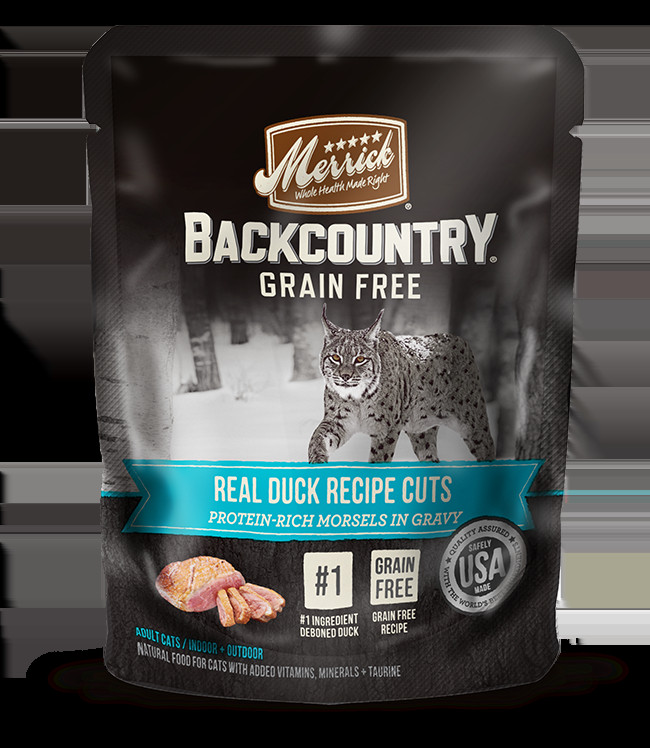 Merrick Backcountry Grain Free Real Duck Recipe Dry Cat Food Pouch