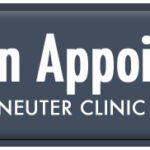 Online booking button for cat spay and neuter appointments at Wisconsin Humane Society.
