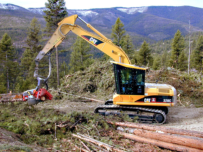 CAT equipment in forestry industry