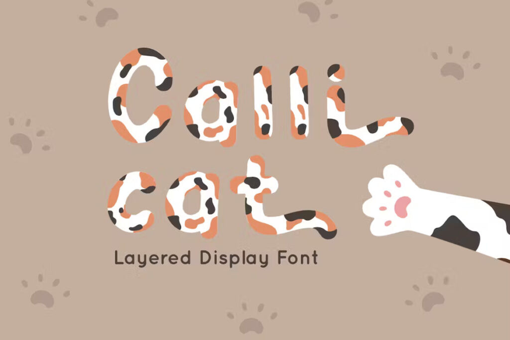 Calli Cat Font Example
