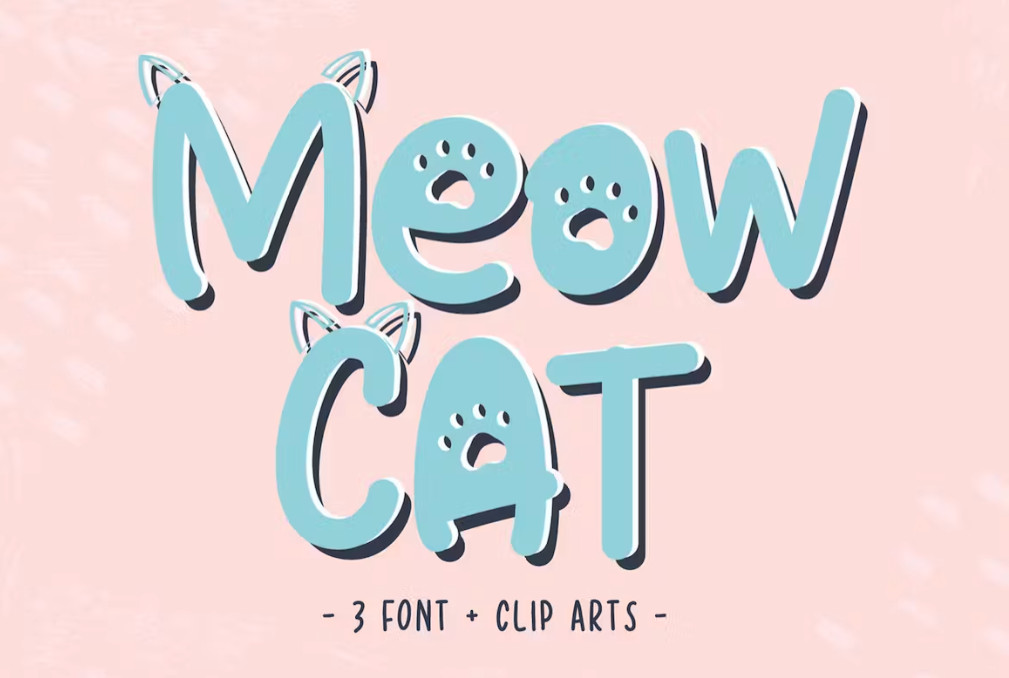 Cat Meow Font Example