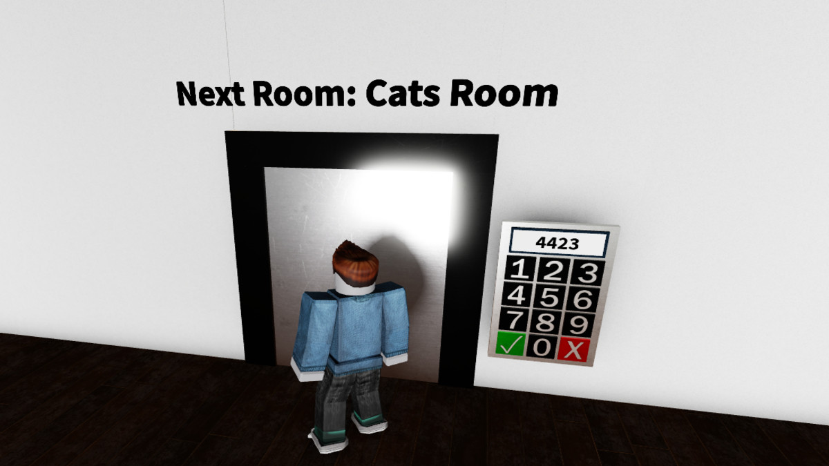 Entering the password for the Anomaly Room door in Escape Room Roblox