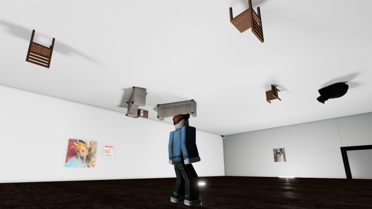 Counting chairs and couches in the Anomaly Room of Escape Room Roblox