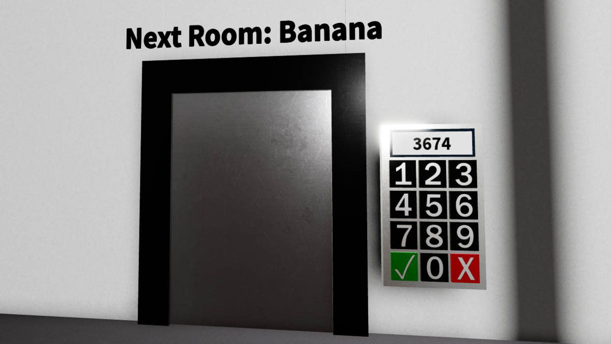 Entering the password for the Music Room door in Escape Room Roblox