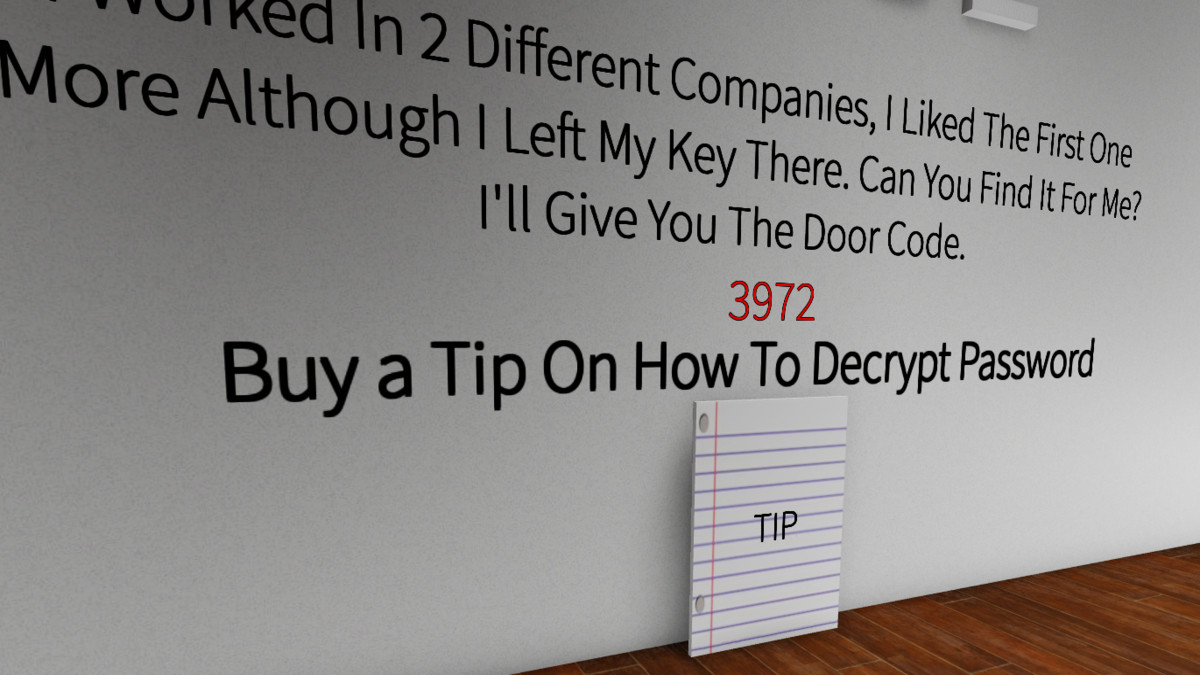 Decrypting the password in the Office Room of Escape Room Roblox