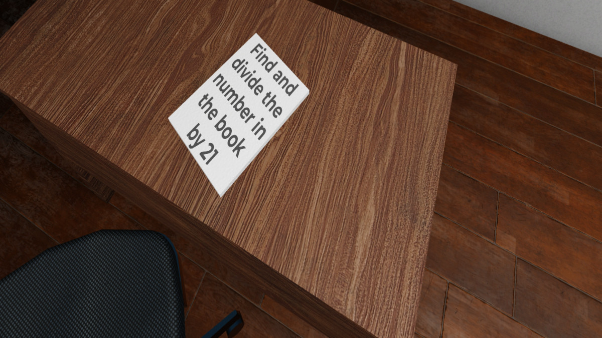 Finding the division clue in the Tenth Room of Escape Room Roblox