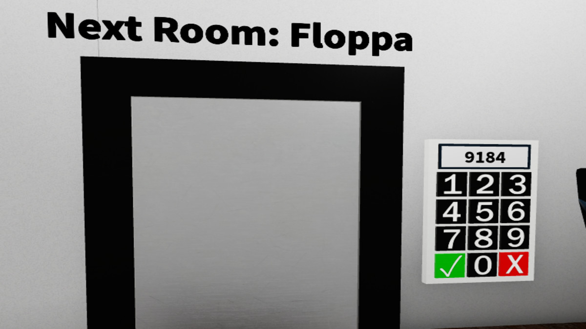 Entering the password for the Generator Room door in Escape Room Roblox