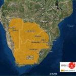 Black-footed cat range map showcasing distribution across Southern Africa