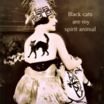 Vintage cat lady temporary tattoo for cat lovers