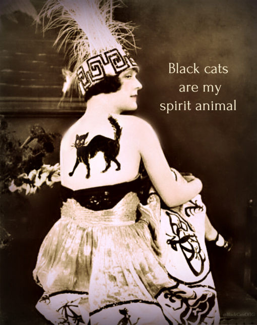 Vintage cat lady temporary tattoo for cat lovers