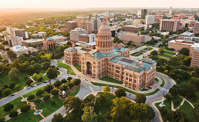 Governmental building aerial view