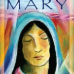 Mary depicted in blue robes, a color often associated with serenity and grace.
