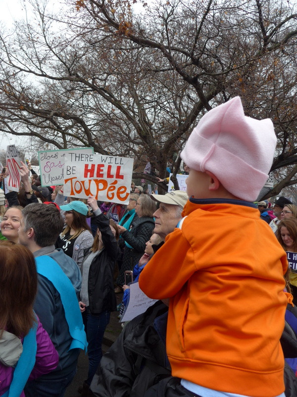 Humorous sign at Women's March