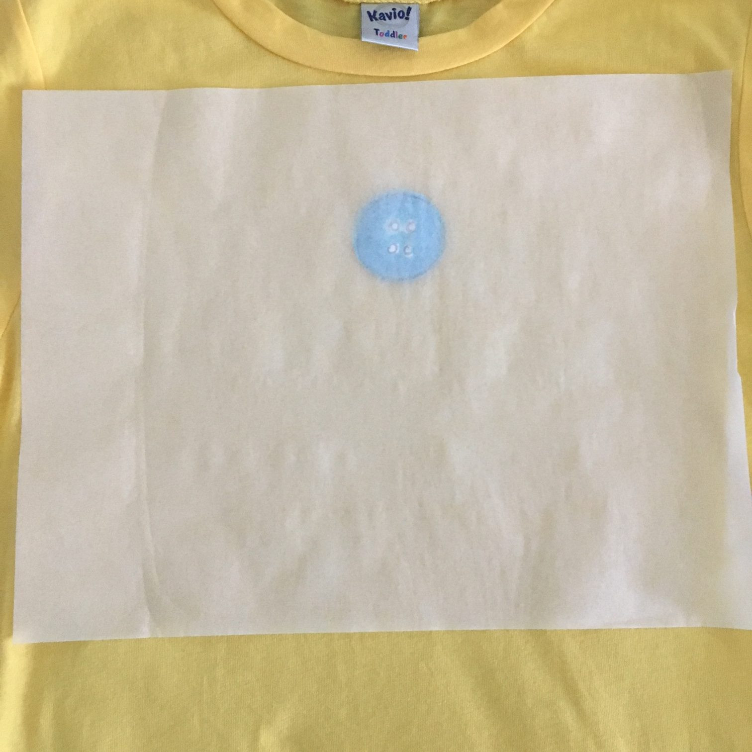 Ironing on another Pete the Cat button