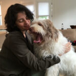 Suzana Herculano-Houzel with her dog, Mielina