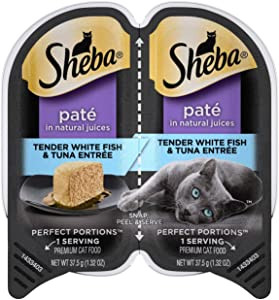 Sheba Perfect Portions Grain-Free Tender Whitefish Tuna Entree Cat Food